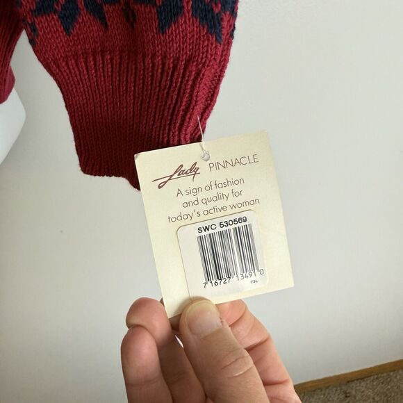 NWT Vintage Lady Pinnacle Nordic Christmas Cardigan Sweater Womens Large - Picture 5 of 14
